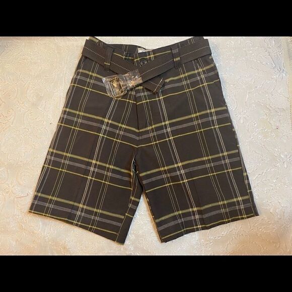 Seven Souls Plaid Boys Shorts Color: Slate Black - Picture 6 of 11